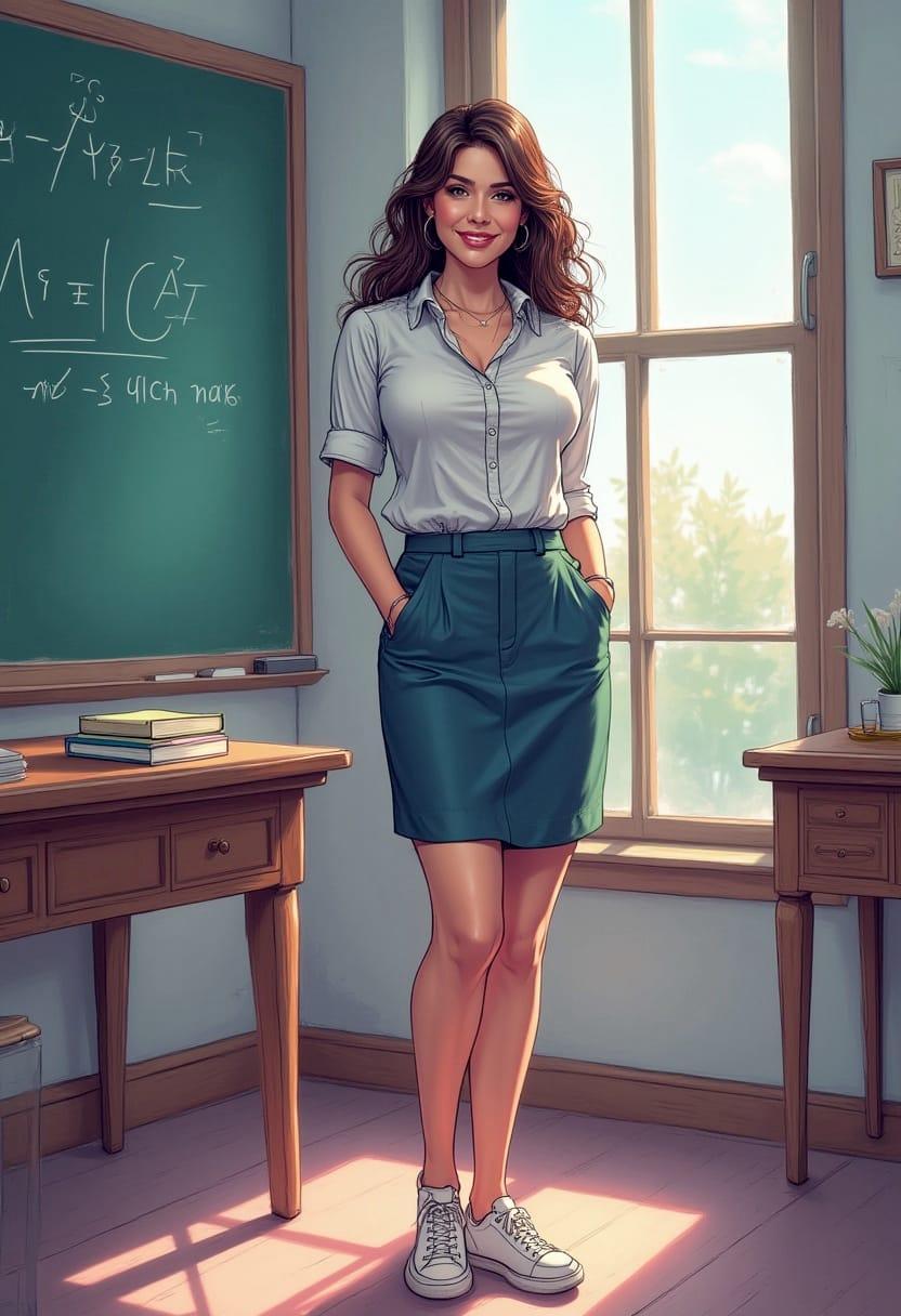 Gambar kartun guru wanita 04
